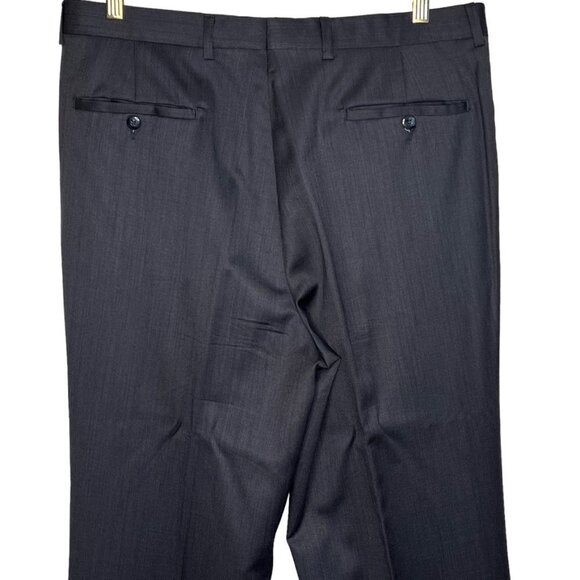 The Rodin Collection Mens Dark Gray Dress Slacks Wool Pleated Front Size 36 x 30 - Picture 5 of 16